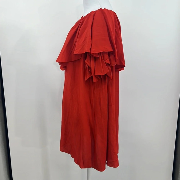 MLM LABEL Red Orange Maison Off Shoulder Dress Women’s XS Ruffle Revolve - Picture 5 of 14